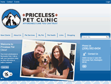 Tablet Screenshot of pricelesspetclinic.com